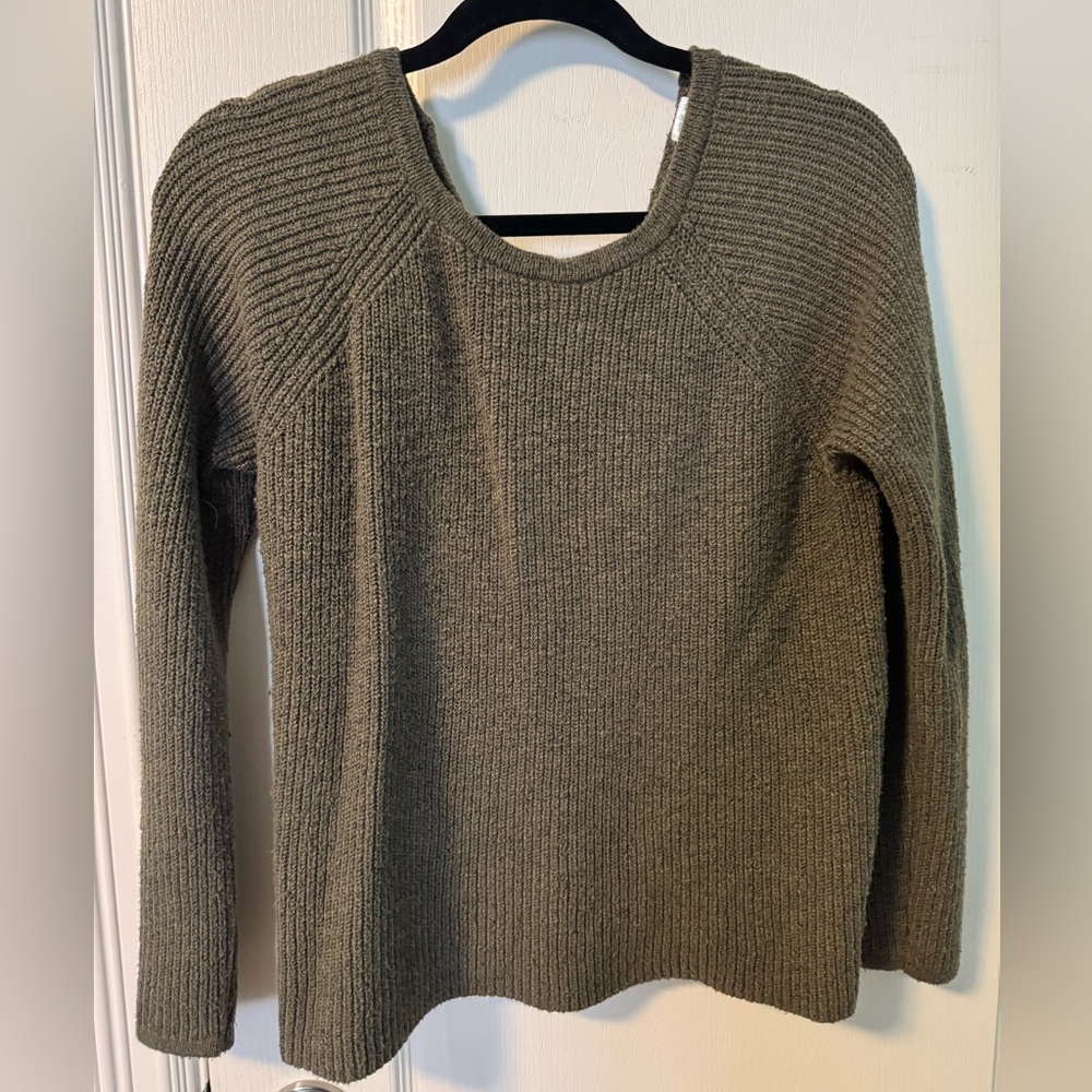 Olive Green Aerie Women's Sweater Backless